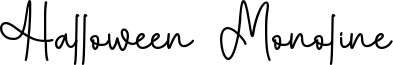 Halloween Monoline Font