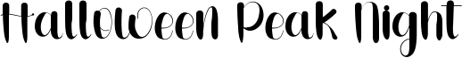 Halloween Peak Night Font