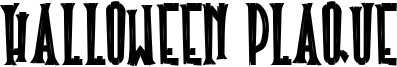 Halloween Plaque Font