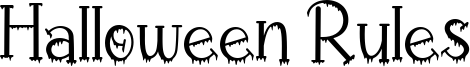 Halloween Rules Font