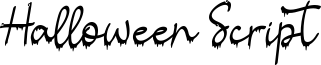 Halloween Script Font