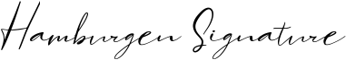 Hamburgen Signature Font