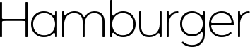 Hamburger Font