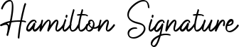 Hamilton Signature Font