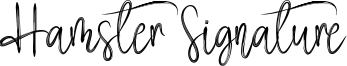 Hamster Signature Font