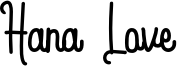 Hana Love Font