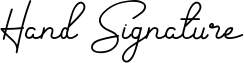 Hand Signature Font