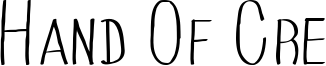 Hand Of Cre Font