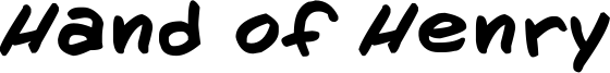 Hand of Henry Font