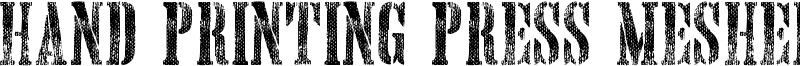 Hand Printing Press Meshed Font