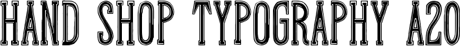 Hand Shop Typography A20 Font