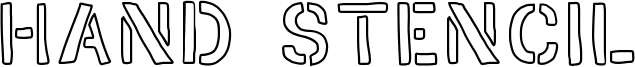 Hand Stencil Font