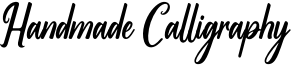 Handmade Calligraphy Font