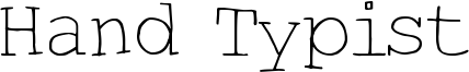 Hand Typist Font