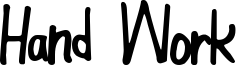 Hand Work Font