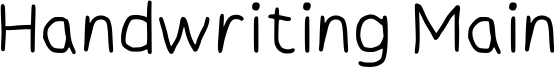 Handwriting Main Font