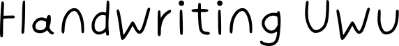 Handwriting Uwu Font