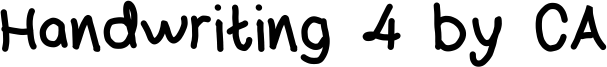 Handwriting 4 by CA Font
