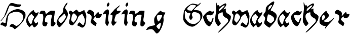 Handwriting Schwabacher Font