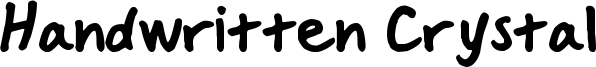 Handwritten Crystal Font