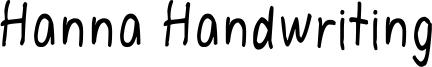 Hanna Handwriting Font