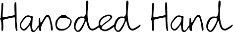Hanoded Hand Font