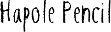 Hapole Pencil Font
