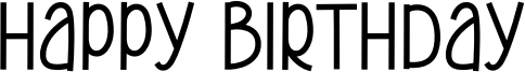 Happy Birthday Font