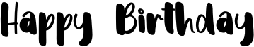 Happy  Birthday Font