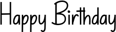 Happy Birthday Font