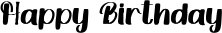 Happy Birthday Font