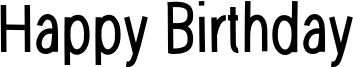 Happy Birthday Font