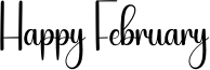 Happy February Font