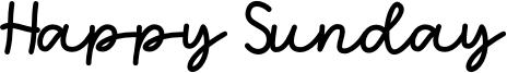 Happy Sunday Font