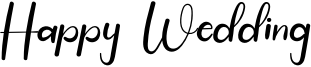 Happy Wedding Font