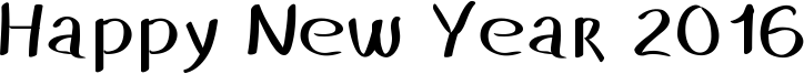 Happy New Year 2016 Font