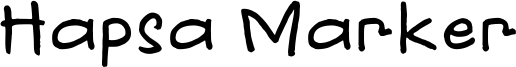 Hapsa Marker Font