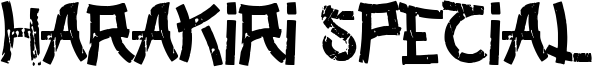 Harakiri Special Font
