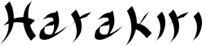 Harakiri Font