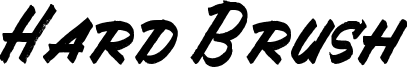 Hard Brush Font
