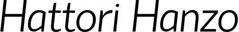 Hattori Hanzo Italic.otf