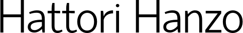 Hattori Hanzo Font