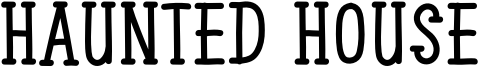 Haunted House Font