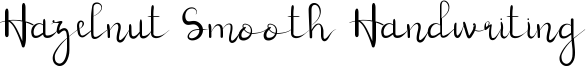 Hazelnut Smooth Handwriting Font