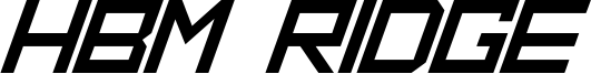 HBM Ridge Font