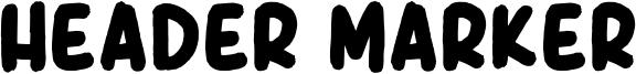 Header Marker Font