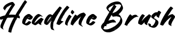 Headline Brush Font