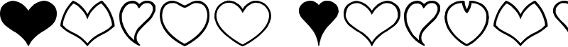 Heart Shapes Font