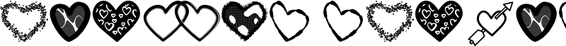 Hearts Shapes TFB Font