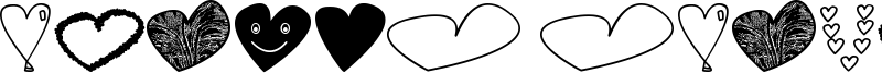 Hearts Shapess TFB Font